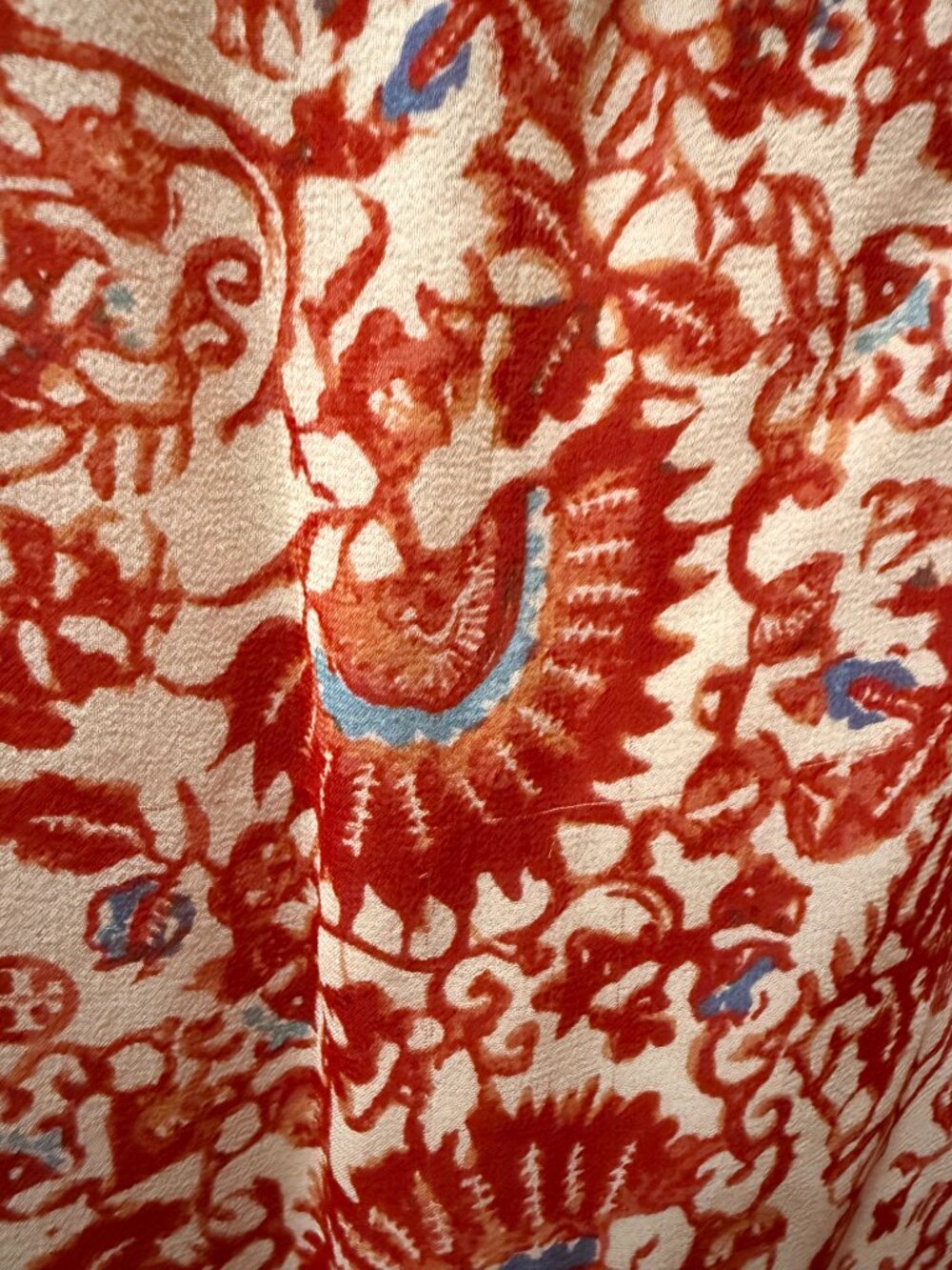 TORY BURCH ‘Danica' Silk Top In Madura Acai Red Size 14 - Picture 9 of 11